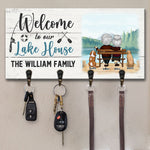 Custom Name Lake House Family Gifts - Personalized Key Holder