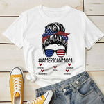 Custom Name Patriotic American Mom Gifts - Personalized Apparel