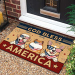 Custom Name Patriotic Pet Decor - Personalized Doormat