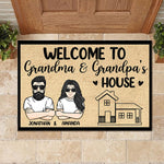 Custom Name Grandma and Grandpa House Gifts - Personalized Doormat