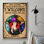 Custom Name Witch Kitchen Decor - Personalized Poster