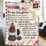 Custom Name Long Distance Mother Daughter Gifts - Personalized Blanket