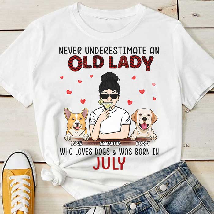 Custom Name Birth Month Dog Lover Gifts for Women - Personalized Apparel