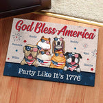 Custom Name Patriotic Pet Fourth of July Gifts - Personalized Doormat