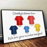 Custom Family Baseball Fan Gifts for Dad - Personalized Poster