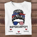 Custom Name Patriotic American Mom Gifts - Personalized Apparel