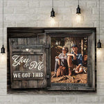 Custom Photo Couple Gifts with You and Me Design - Personalized Canvas