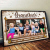 Grandkids Make Life More Grand - Personalized Horizontal Poster - Upload Image, Gift For Grandparents