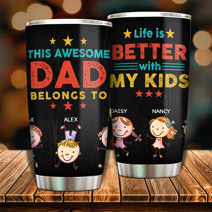 Custom Name Dad Gifts - Personalized Tumbler