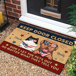 Custom Name Funny Patriotic Pet Gifts - Personalized Doormat
