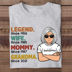 Custom Name Grandma Family Timeline Gifts - Personalized Apparel