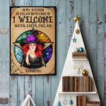 Custom Name Witch Kitchen Decor - Personalized Poster