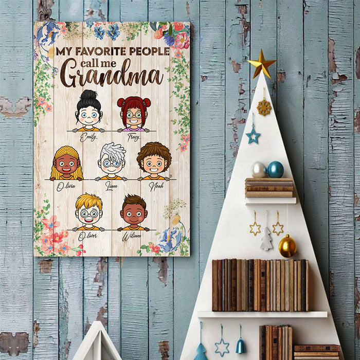 Custom Name Nana Family Gifts - Personalized Poster