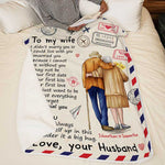 Custom Name Romantic Gifts for Wife - Personalized Blanket