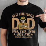 Custom Name Firefighter Dad Gifts - Personalized Apparel