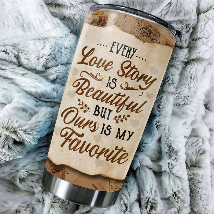 Custom Name Couple Love Story Gifts - Personalized Tumbler