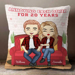 Custom Name Funny Couple Gifts for 20 Years - Personalized Pillow