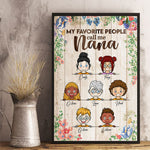 Custom Name Nana Family Gifts - Personalized Poster