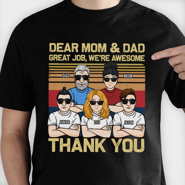 Custom Name Funny Family Gifts for Mom and Dad - Personalized Apparel