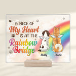 Custom Pet Memorial Rainbow Bridge Gifts - Personalized Acrylic Plaque