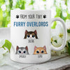 Happy Father's Day Human Servant - Gift for Dad, Funny Personalized Cat Dad Mug