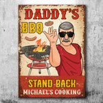 Custom Name BBQ Gifts for Dad - Personalized Metal Sign