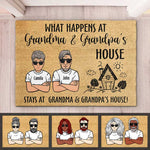 Custom Name Grandma Grandpa House Gifts for Grandkids - Personalized Doormat