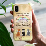 Custom Name Angel Wing Dog Memorial Gifts - Personalized Phone Case