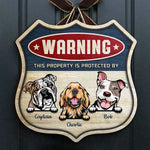 Custom Name Dog Warning Gifts for Dog Lovers - Personalized Wood Sign