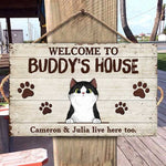 Custom Name Cat House Decor - Personalized Rectangle Sign