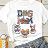 Dog Mom American Leopard - Gift For 4th Of July, Personalized Unisex T-Shirt