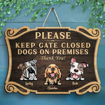Custom Dog Name Gate Sign for Dog Owners - Personalized Wood Sign