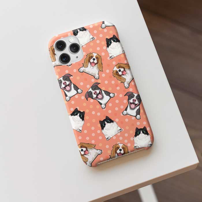 Cute Cat and Dog Pattern Phone Case for Pet Lovers