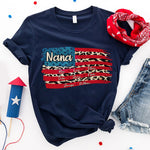 Custom Name Patriotic Nana Family Gifts - Personalized Apparel
