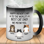 Custom Name Father's Day Gifts for Cat Dads - Personalized Mugs