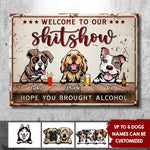 Custom Dog Name Funny Bar Sign Gifts for Dog Lovers - Personalized Metal Sign