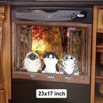 Custom Name Cat Autumn Decor - Personalized Dishwasher Cover