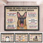 Custom Pet Name Funny Dog Warning Decor - Personalized Doormat