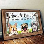 Custom Name Funny Dog Welcome Home Decor - Personalized Poster