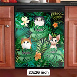 Custom Name Tropical Cat Gifts for Cat Lovers - Personalized Dishwasher Cover