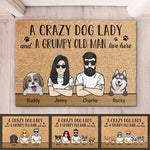 Custom Name Funny Dog Lover Couple Gifts - Personalized Doormat