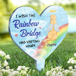 Custom Pet Name Rainbow Bridge Memorial Decor - Personalized Acrylic Stake