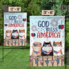 God Bless Our America - 4th Of July Decoration - Personalized Cat Flag