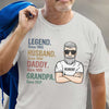 Legend Husband Daddy Grandpa - Personalized Unisex T-Shirt - Gift For Grandpa