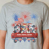 Independence Day Fireworks Dogs - Gift For 4th Of July - Personalized Unisex T-Shirt