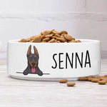 Custom Name Doberman Gifts for Dog Lovers - Personalized Pet Bowl