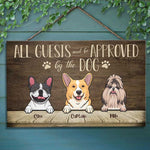Custom Name Dog Guest Approval Gifts for Dog Lovers - Personalized Rectangle Sign