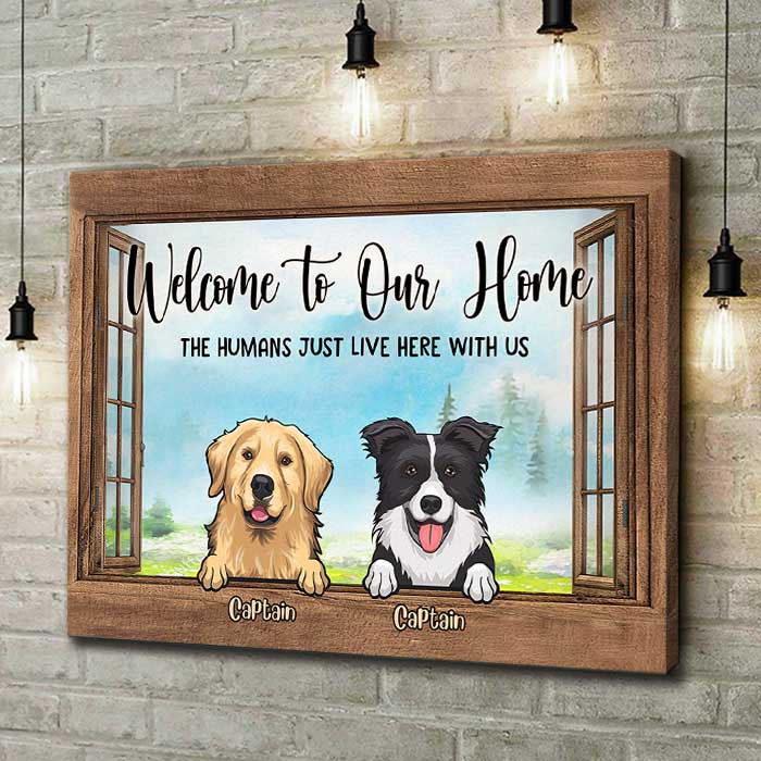 Custom Dog Name Welcome Home Gifts for Dog Lovers - Personalized Canvas