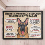Custom Pet Name Funny Dog Warning Decor - Personalized Doormat