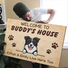 Welcome To The Dogs Home My Humans Live Here Too - Personalized Horizontal Canvas